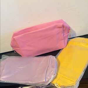 Set of 3 Travel Vinyl Cosmetic Bag